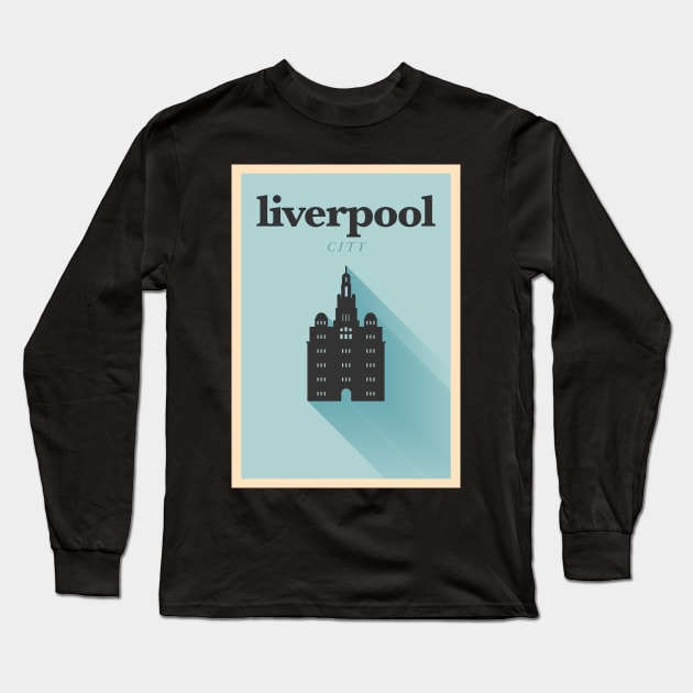 Liverpool Poster Design Long Sleeve T-Shirt by kursatunsal